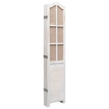 6-Panel Room Divider White 210x165 cm Fabric - Top-Down View
