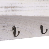 Wall Mounted Coat Rack White 50x10x23 cm Wood - 45-Degree Angle