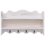Wall Mounted Coat Rack White 50x10x30 cm Wood