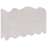 Wall Mounted Coat Rack White 50x10x30 cm Wood - Top-Down View