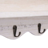 Wall Mounted Coat Rack White 50x10x30 cm Wood - 45-Degree Angle