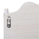Wall Mounted Coat Rack White 50x10x30 cm Wood - Rear View