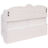 Wall Mounted Coat Rack White 50x10x34 cm Wood - 45-Degree Angle