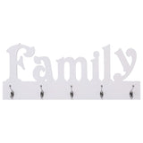 Wall Mounted Coat Rack FAMILY 74x29.5 cm - Front View