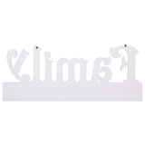 Wall Mounted Coat Rack FAMILY 74x29.5 cm - Side View