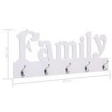Wall Mounted Coat Rack FAMILY 74x29.5 cm - Rear View