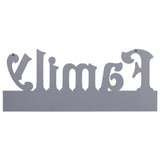 Wall Mounted Coat Rack FAMILY Grey 74x29.5 cm - Side View