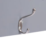 Wall Mounted Coat Rack FAMILY Grey 74x29.5 cm - Top-Down View
