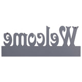 Wall Mounted Coat Rack WELCOME Grey 74x29.5 cm - Side View