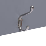 Wall Mounted Coat Rack WELCOME Grey 74x29.5 cm - Top-Down View