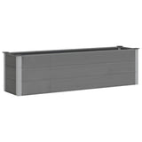Garden Raised Bed Grey 200x50x54 cm WPC - Front View