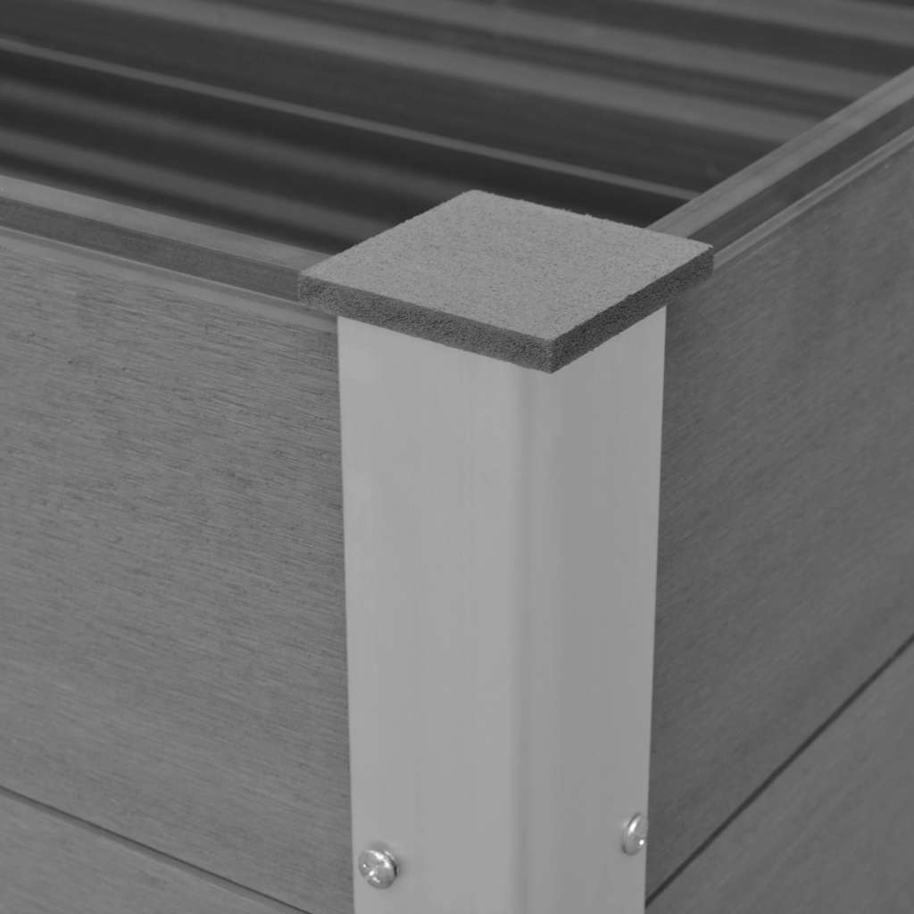 Garden Raised Bed Grey 200x50x54 cm WPC