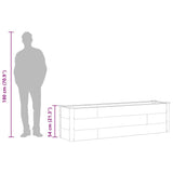 Garden Raised Bed Grey 200x50x54 cm WPC
