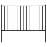 Fence Panel Woerden with Posts Steel 1.7x1 m Black