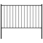 Fence Panel Woerden with Posts Steel 1.7x1 m Black