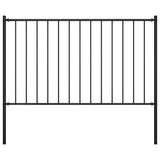Fence Panel with Posts Powder-coated Steel 1.81x1 m Black