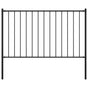 Fence Panel Woerden with Posts Steel 1.7x1 m Black