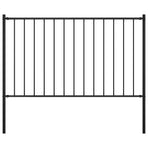 Fence Panel Woerden with Posts Steel 1.7x1.25 m Black