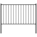 Fence Panel with Posts Powder-coated Steel 1.81x1.25 m Black