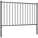 Fence Panel Woerden with Posts Steel 1.7x1.25 m Black