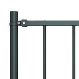 Fence Panel with Posts Powder-coated Steel 1.81x1 m Anthracite - Side View