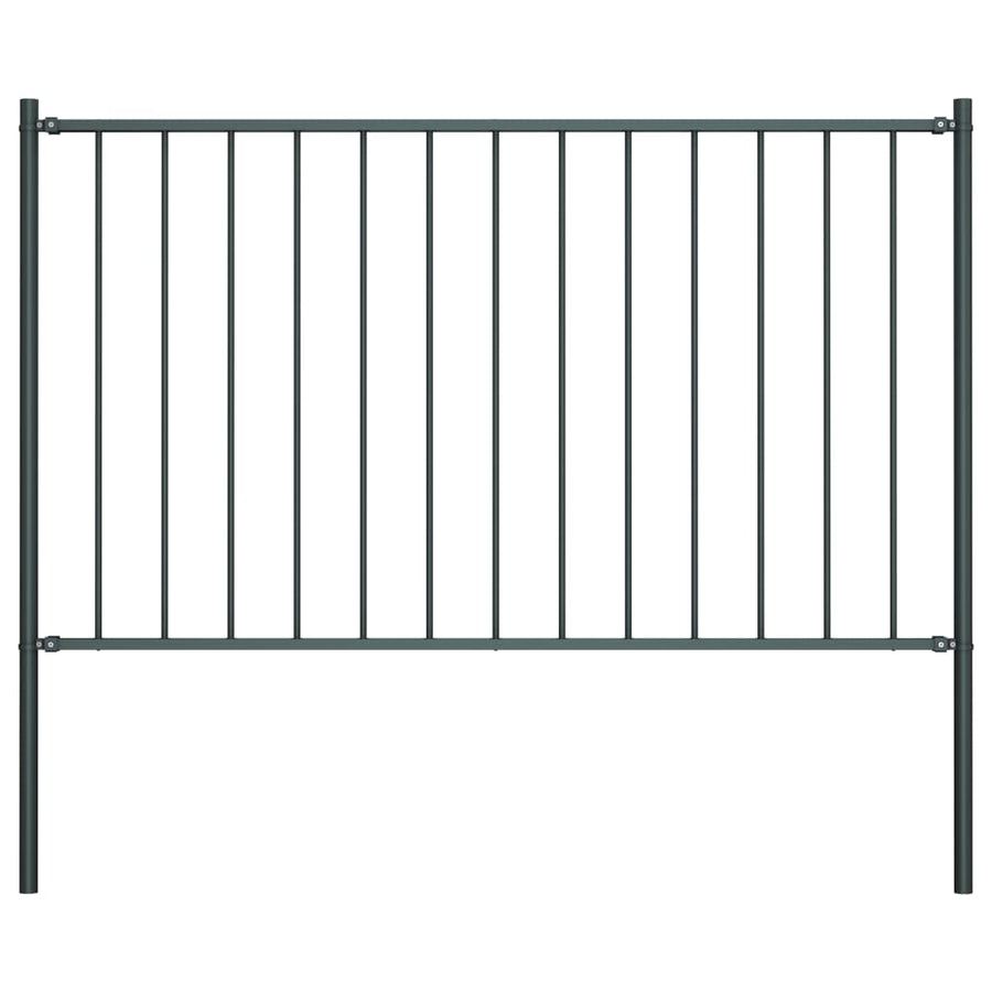Fence Panel Woerden with Posts Steel 1.7x1.25 m Anthracite