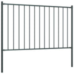 Fence Panel Woerden with Posts Steel 1.7x1.25 m Anthracite