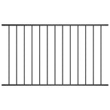 Fence Panel Powder-coated Steel 1.63x1 m Black