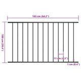 Fence Panel Woerden Powder-coated Steel 1.7x1 m Black
