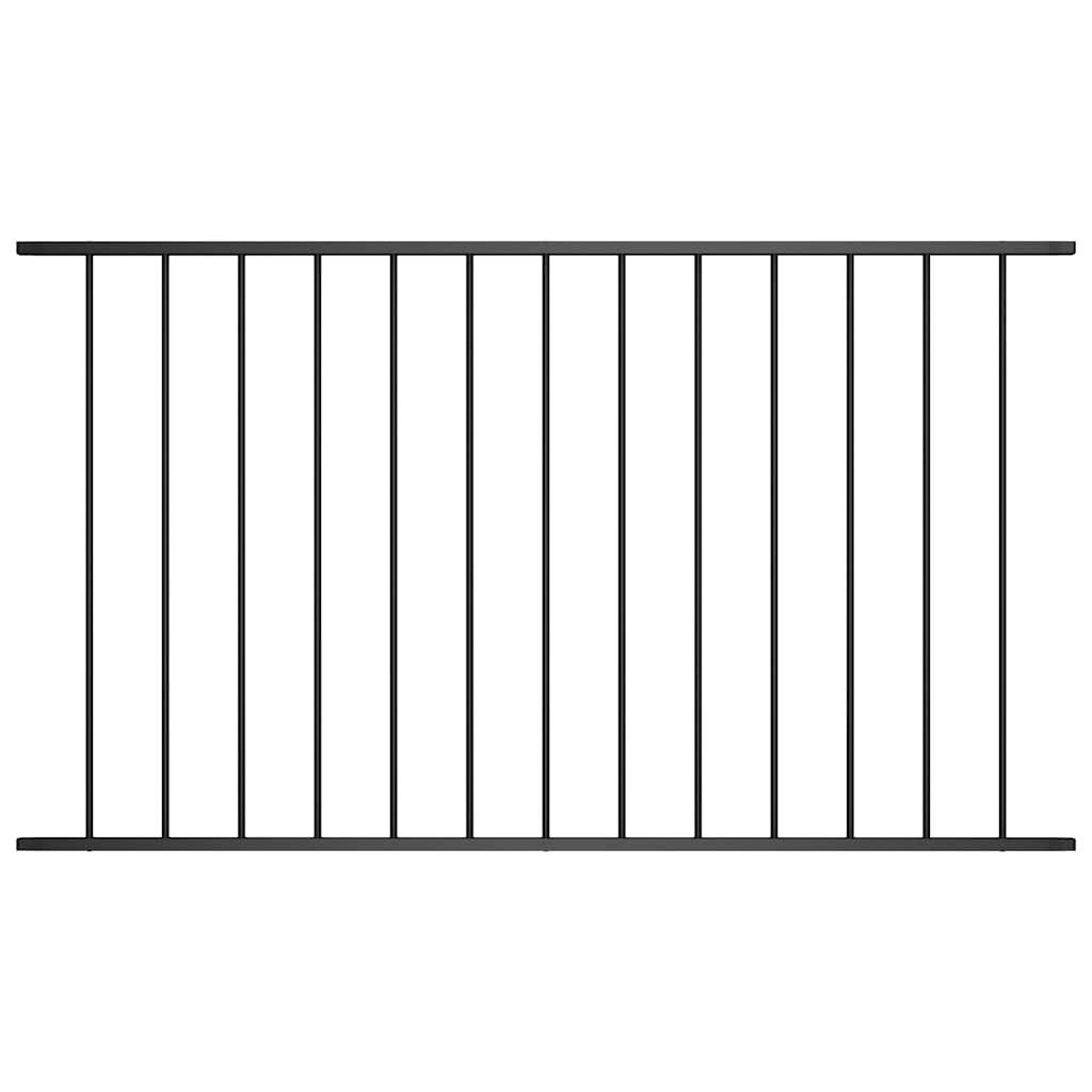 Fence Panel Woerden Powder-coated Steel 1.7x1.17 m Black