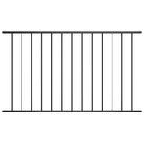 Fence Panel Powder-coated Steel 1.63x1.25 m Black