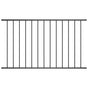 Fence Panel "Woerden" Powder-coated Steel 163x117 cm Black
