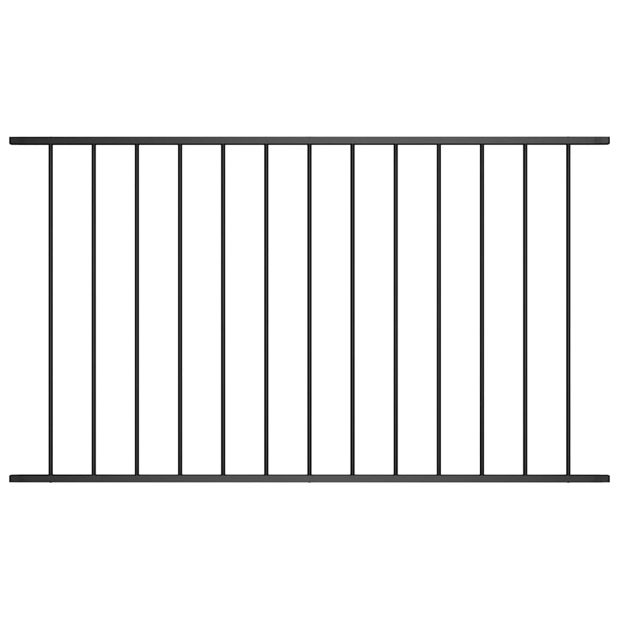 Fence Panel "Woerden" Powder-coated Steel 163x117 cm Black