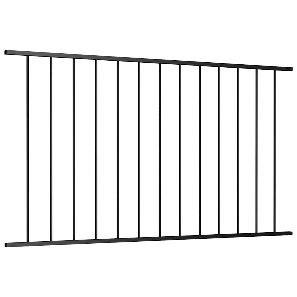 Fence Panel Woerden Powder-coated Steel 1.7x1.17 m Black