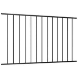 Fence Panel Woerden Powder-coated Steel 1.7x1.17 m Black
