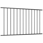 Fence Panel "Woerden" Powder-coated Steel 163x117 cm Black