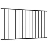 Fence Panel Powder-coated Steel 1.63x1.25 m Black - Front View