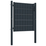 Fence Gate PVC and Steel 100x100 cm Anthracite - Front View