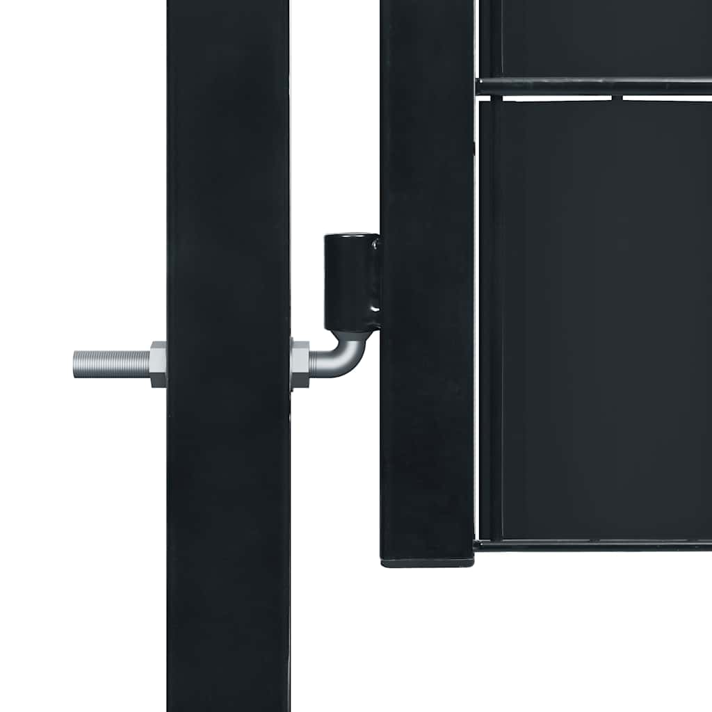 Fence Gate PVC and Steel 100x164 cm Anthracite