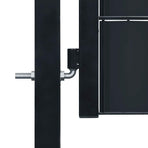 Fence Gate PVC and Steel 100x204 cm Anthracite