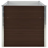 Raised Garden Bed Brown 160x80x77 cm Galvanised Steel