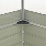 Greenhouse Brown 100x100x85 cm Galvanised Steel - Rear View