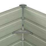 Raised Garden Bed Brown 100x100x77 cm Galvanised Steel