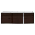 Garden Raised Bed Brown 240x80x77 cm Galvanised Steel