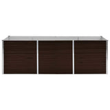 Garden Raised Bed Brown 240x80x77 cm Galvanised Steel - Top-Down View