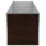 Garden Raised Bed Brown 240x80x77 cm Galvanised Steel