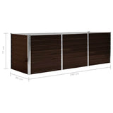 Garden Raised Bed Brown 240x80x77 cm Galvanised Steel - Low Angle