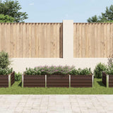 Garden Raised Bed Brown 240x80x45 cm Galvanised Steel - Side View