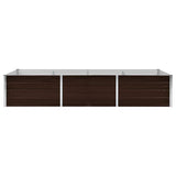 Garden Raised Bed Brown 240x80x45 cm Galvanised Steel