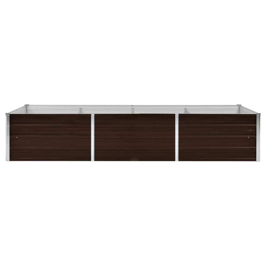 Garden Raised Bed Brown 240x80x45 cm Galvanised Steel